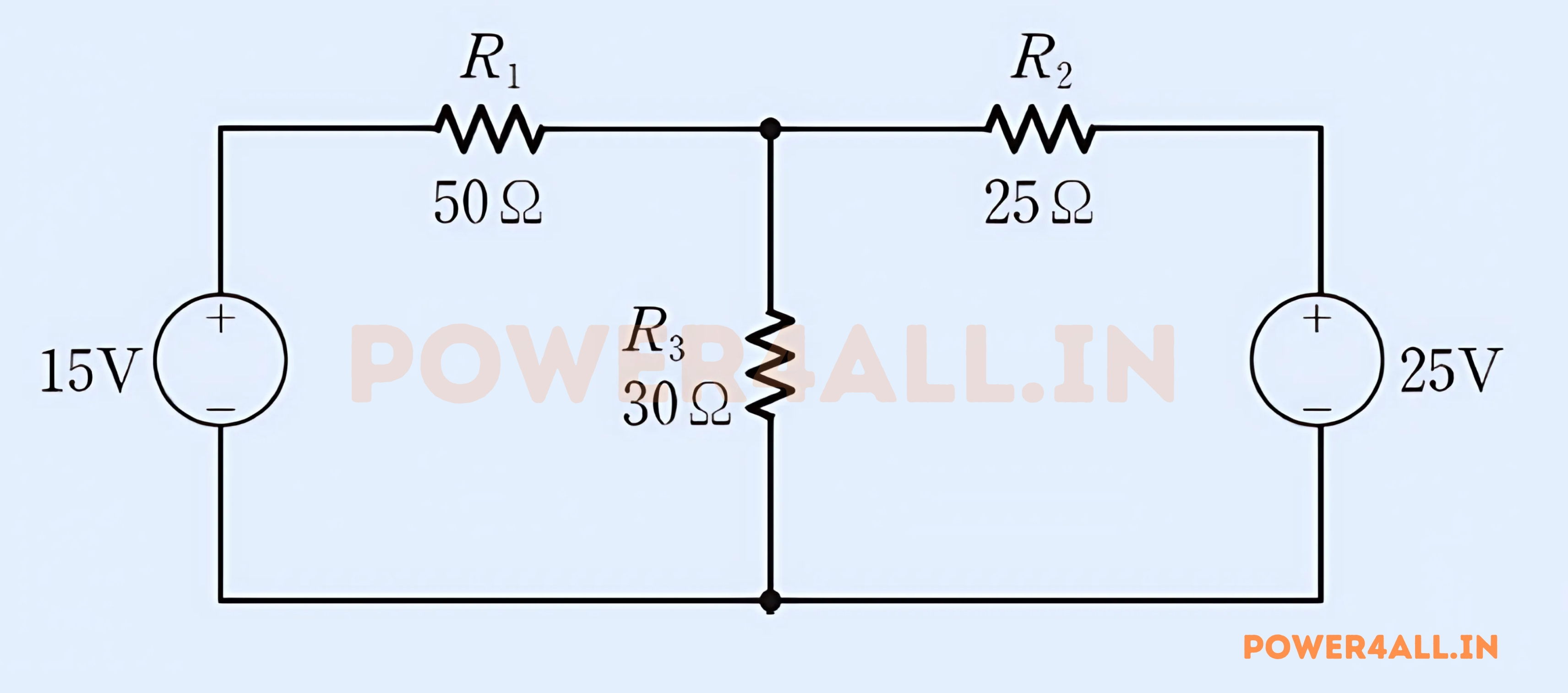 Nodal analysis example circuit